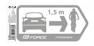 nálepka FORCE SAFETY na auto 184 x 84 mm stříbrná