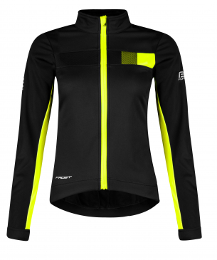 bunda FORCE FROST dámská softshell černo-fluo