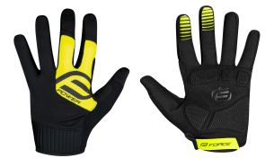 rukavice FORCE MTB POWER černo-fluo