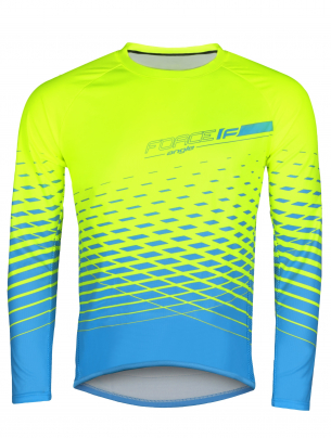 dres FORCE MTB ANGLE fluo-modrý