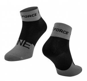 ponožky FORCE ONE šedo-černé S-M/36-41
