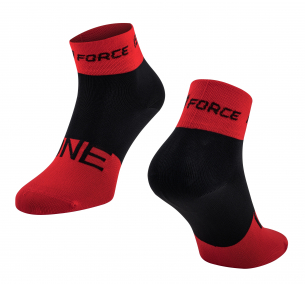 ponožky FORCE ONE červeno-černé L-XL/42-47