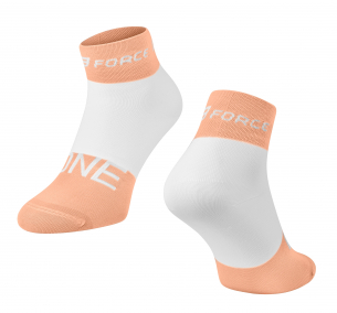 ponožky FORCE ONE oranžovo-bílé L-XL/42-47