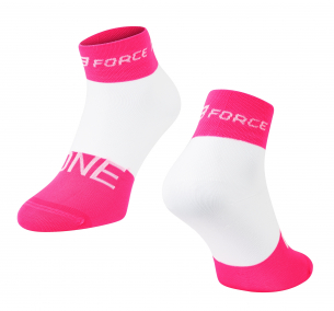 ponožky FORCE ONE růžovo-bílé L-XL/42-47