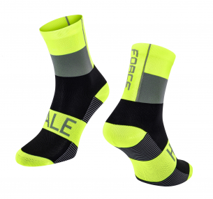 ponožky FORCE HALE fluo-černo-šedé S-M/36-41