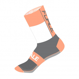 ponožky FORCE HALE, oranžovo-bílo-šedé L-XL/42-47