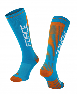 ponožky Force COMPRESS modro-oranžové L-XL/42-47