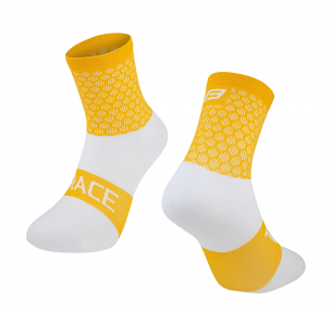 ponožky FORCE TRACE žluto-bílé L-XL/42-47