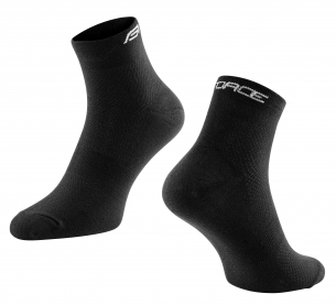 ponožky FORCE MID volnočasové, černé L-XL/42-46