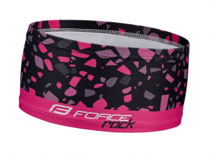 čelenka FORCE ROCK sport nezúžená černo-růžová UNI