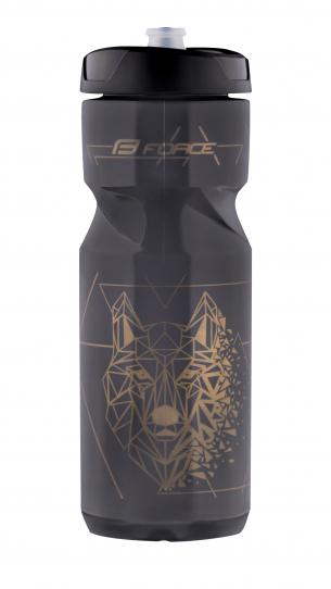 láhev FORCE LONE WOLF 0,8 l černá kouřová-zlatá