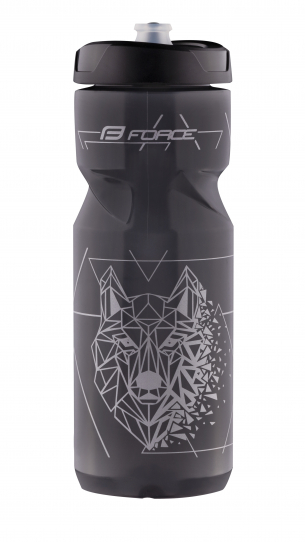 láhev FORCE LONE WOLF 0,8 l černá kouřová-šedá