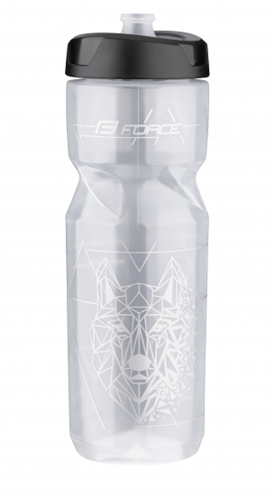 láhev FORCE LONE WOLF 0,8 l, transparentní-šedá