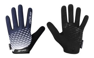 rukavice FORCE MTB ANGLE letní bílo modré