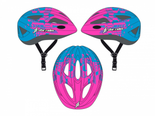 AUTHOR Přilba Star Rider Inmold 46-51 cm (212 růžová-neonová/modrá)