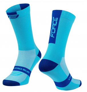 ponožky FORCE LONG PRO SLIM modré S-M/36-41