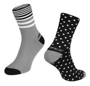 ponožky FORCE SPOT, černo-šedé XXS-XS/30-35