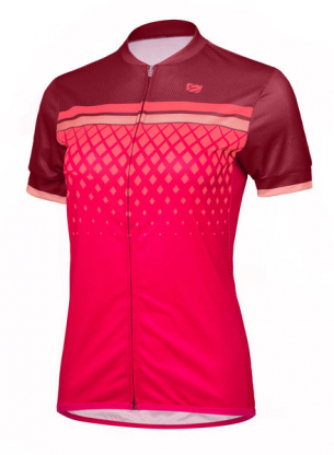 Etape dámský dres DIAMOND bordeaux/růžová