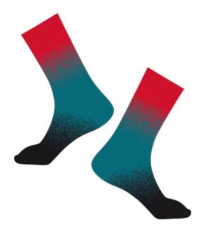 ponožky FORCE ETHOS, červeno-zelené L-XL/42-46