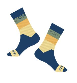 ponožky FORCE BLEND, modro-zel.-žluté L-XL/42-46
