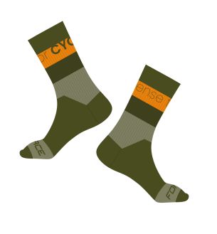 ponožky FORCE BLEND, khaki-žluté L-XL/42-46