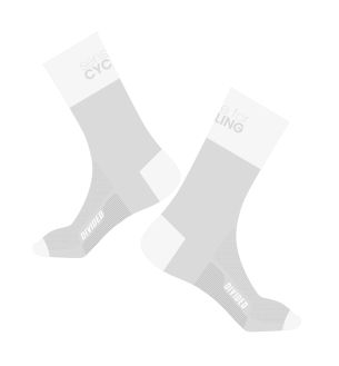 ponožky FORCE DIVIDED dlouhé, bílé L-XL/42-46