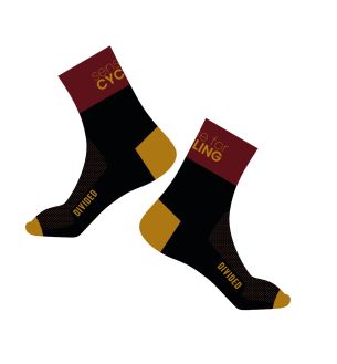 ponožky FORCE DIVIDED, hnědo-vínové L-XL/42-46