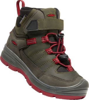 Keen REDWOOD MID WP CHILDREN steel grey/red dahlia US 8