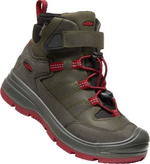 Keen REDWOOD MID WP YOUTH steel grey/red dahlia