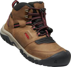 Keen RIDGE FLEX MID WP YOUTH bison/red carpet US 2