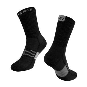 ponožky FORCE NORTH, černo-šedé S-M/36-41