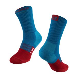 ponožky FORCE FLAKE, modro-červené L-XL/42-47