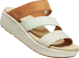 Keen ELLECITY SLIDE WOMEN natural leather/clearly aqua