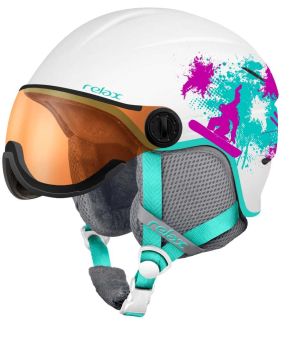DĚTSKÁ - JUNIOR LYŽAŘSKÁ HELMA RELAX TWISTER VISOR RH27G
