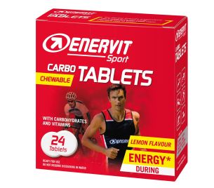 ENERVIT Carbo Tablets, box, 24 tablet citron