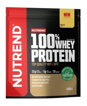 100% WHEY PROTEIN 1000g, sáček, vanilka