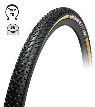 plášť TUFO Gravel SWAMPERO 700x36C, bezduš.črn/béž