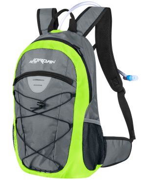 batoh FORCE JORDAN PLUS 20L+2L rezervoár šedo-fluo