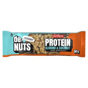 Denuts Protein, tyčinka, 50 g mandle a kokos