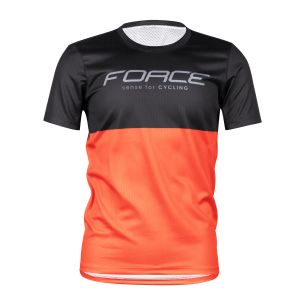 dres FORCE KID MTB CHEERY, černo-oranžový 116-128