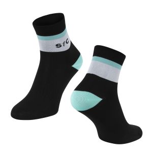 ponožky FORCE STRIPE krátké, černé L-XL/42-46