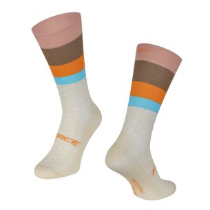 ponožky FORCE FREEDOM,béžovo-oranžové L-XL /43 -47