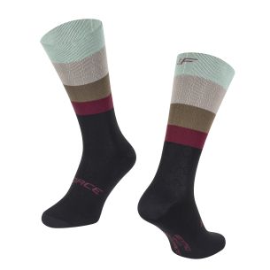 ponožky FORCE FREEDOM, černá-mint L-XL /43 -47