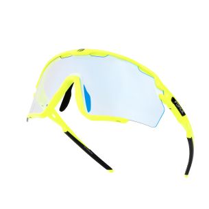 brýle FORCE CYCLONE černo-fluo,modré foto. sklo