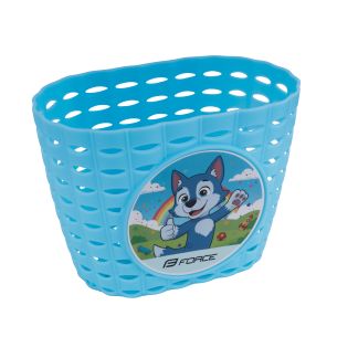 koš FORCE KIDO, na řídítka, dětský, modrý