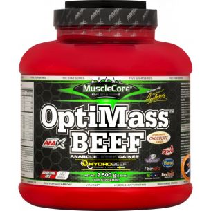 OptiMass Beef - 2500 g, dvojitá čokoláda