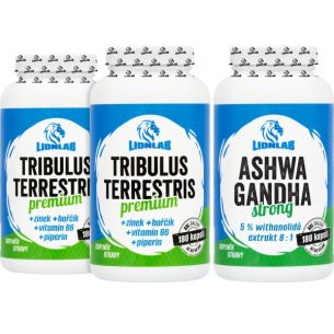 Tribulus Premium a Ashwagandha Strong - akce 1+1+1 Tribulus Premium a Ashwagandha Strong - akce 1+1+1