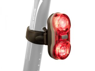 AUTHOR Světlo zad. A-Duplex X7 20 lm  (černá/červené-sklo)