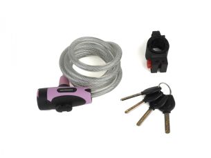 AUTHOR Zámek ASL-25 spir d.10x1500mm (růžová/černá)