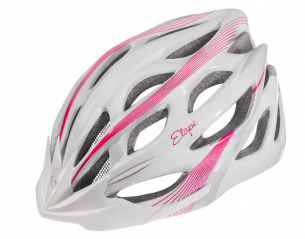 Etape Vesper bílá/růžová dámská cyklistická helma